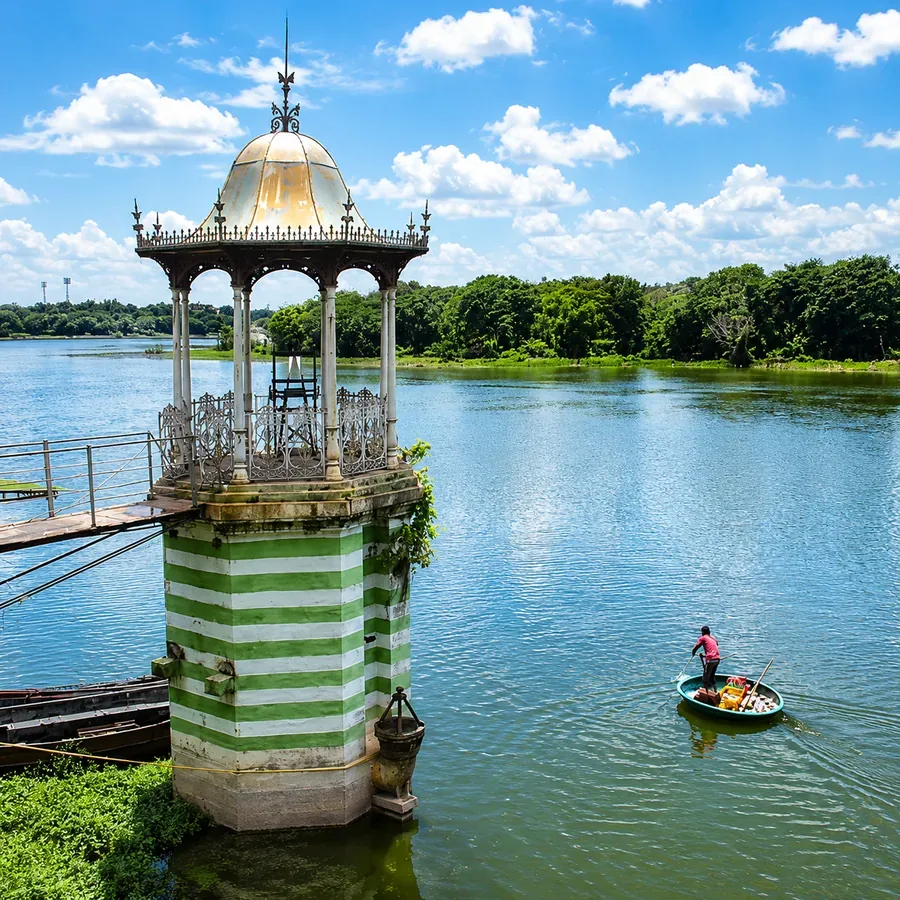 Lake view in Mysuru with greenery
